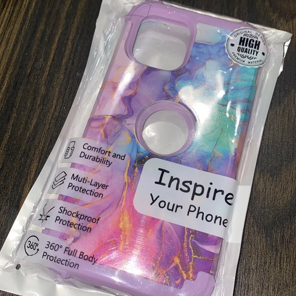 iPhone 12/12 Pro Watercolor Marble Case - Picture 5 of 6